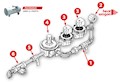 PennRadiant Heat Wagon 2000 (L) Vapor Pipe Train Parts